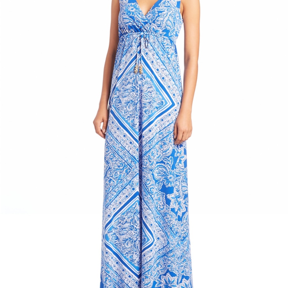 SALE LILLY PULITZER Blue Paisley Maxi Dress
